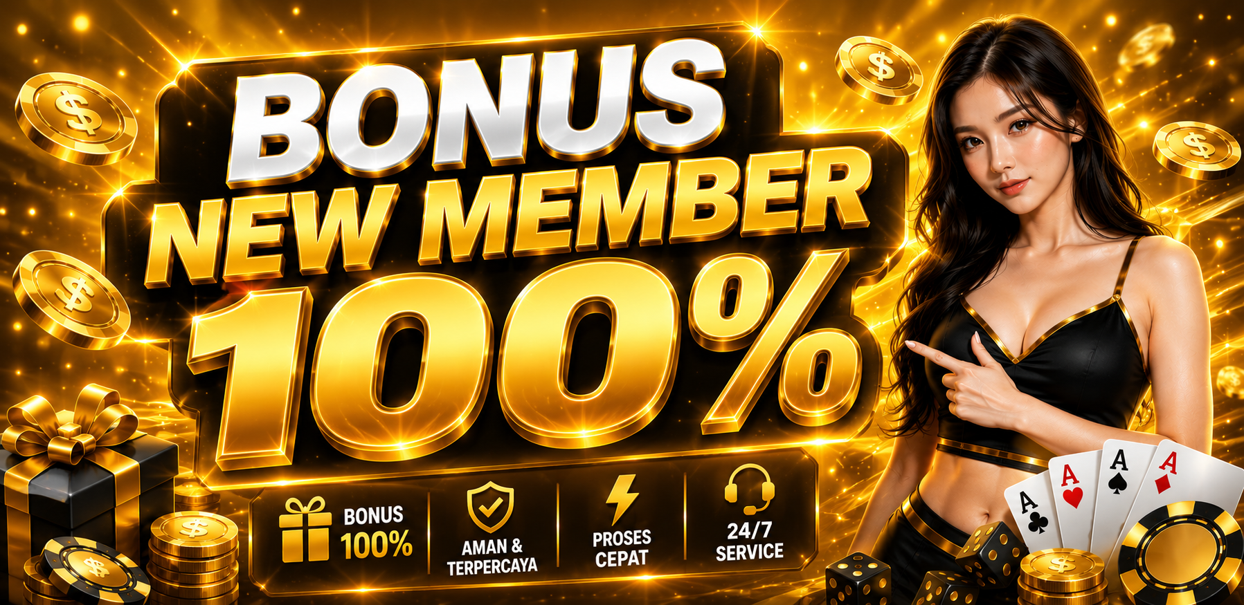 BONUS NEW MEMBER 100%